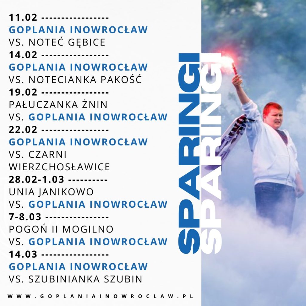 Goplania Inowrocław wraca na boiska. Dodatkowy test już w sobotę 3 Goplania Inowrocław - sparingi 2026